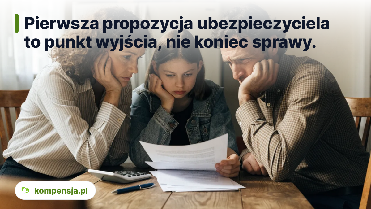 Pierwsza propozycja ubezpieczyciela to punkt wyjścia, nie koniec sprawy.