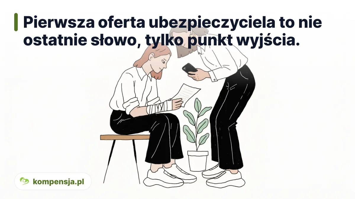 Pierwsza oferta ubezpieczyciela to nie ostatnie słowo, tylko punkt wyjścia.