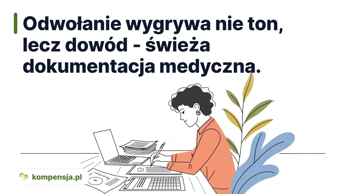 Odwołanie wygrywa nie ton, lecz dowód - świeża dokumentacja medyczna.