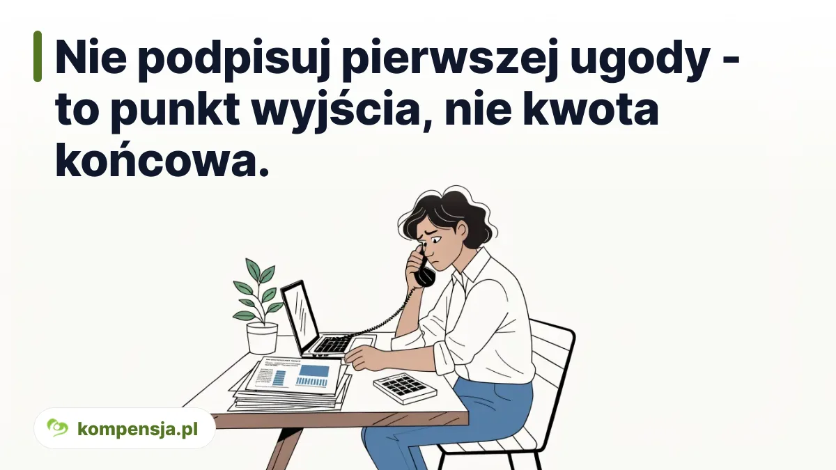 Nie podpisuj pierwszej ugody - to punkt wyjścia, nie kwota końcowa. - odszkodowanie po wypadku wrocław