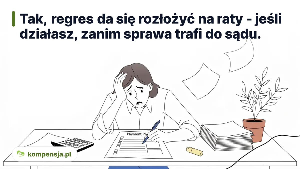 Tak, regres da się rozłożyć na raty - jeśli działasz, zanim sprawa trafi do sądu.