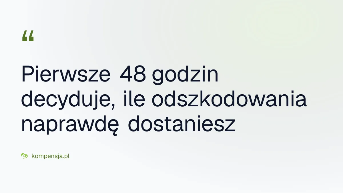 Pierwsze 48 godzin decyduje, ile odszkodowania naprawdę dostaniesz - co zrobić po kolizji jako poszkodowany